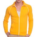 American Apparel Unisex Gold/ White California Fleece Track Jacket