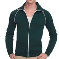 American Apparel Unisex Forest/ White California Fleece Track Jacket