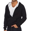 American Apparel Unisex Black/ White California Fleece Thermal-lined London ...
