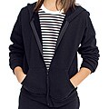 American Apparel Girls Black California Fleece Zip Hoodie