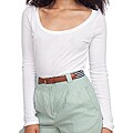 American Apparel Women's White Sheer Rib Cotton Tee
