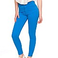 American Apparel Women's Four-Way Stretch Electric Blue High-Waist Pants