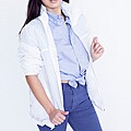American Apparel Unisex White Nylon Taffeta A-Way Jacket