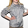 American Apparel Unisex Silver Nylon Taffeta A-Way Jacket
