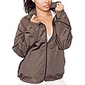 American Apparel Unisex A-Way Nylon Taffeta Brown/ Navy Jacket (Medium)