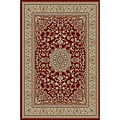 Red and Ivory Area Rug (2' x 3')