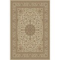 Ivory and Black Area Rug (2' x 3')