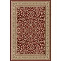 Red and Ivory Area Rug (2' x 3')