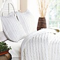 White Ruffle Full/ Queen-size Quilt Set