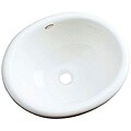 Madison Collection White Drop-in Bathroom Sink