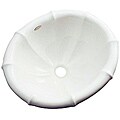 Madison Collection Naples Series White Drop-in Bathroom Sink