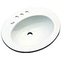 Madison Collection Monticello Series White Drop-in Bathroom Sink