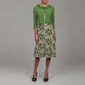Julian Taylor Women's Bali Green Jacket Dress