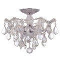 Crystorama Maria Theresa 3-light Semi-Flush in Chrome
