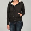 Carducci Women's Sherpa Lined Toggle Cardigan Sweater