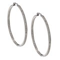 La Preciosa Stainless Steel Crystals Hoop Earrings