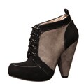 BCBGeneration Women's 'Secret' Black/ Clove Lace-up Booties