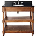 Roble 36-inch Black Granite Top Single Sink Bathroom Vanity