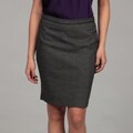 Flirtatious Junior's Black Tweed Slim Pencil Skirt