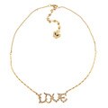 Disney Goldplated Clear Glass 'Love' Necklace