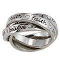 Disney Silverplated Trust/ Faith/ Believe Interlocked Rings