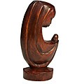 Carved Mahogny Wood Mary and Jesus Figure (Rwanda)