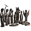 Ebony Color Hand-Carved Nativity (Kenya)