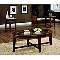 Oak Finish 3-piece Occassional Table Set