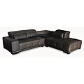 Lauren Dark Brown Leather Sectional Sofa