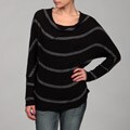Romeo & Juliet Women's Black Stripe Cowl Neck Top