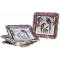 Certified International 'Bahamas' 10.75-inch Square Dinner Plates (Set of 4)