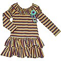 Beetlejuice London Girl's Layered Stripe Dress