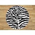 Safari Black Hand-tufted Wool Rug (6' Round)