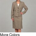 DS Studio Women's Houndstooth Patch Pocket Two-piece Suit