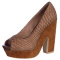 Steven by Steve Madden Women's 'Noizey' Tan Embossed Wedges