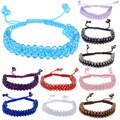 La Preciosa Double Layer Faceted Crystal Adjustable Macrame Bracelet