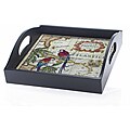 Certified International 'Bahamas' 4-Tile Wood Tray with Handles