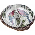 Certified International 'Bahamas' 2-Section Server with Rattan Tray