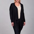 Jessica Simpson Women's Plus Size Black Hooded Cardigan