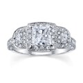 18k White Gold 1 3/4ct TDW Certified Diamond Engagement Ring (H-I, SI2-SI3)