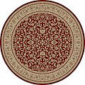 Kashmir Collection Red Area Rug (7'10 Round)