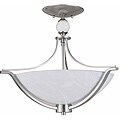 Triarch International Halogen VI 3-light Brushed Steel Flush Mount