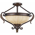 Triarch International Venus 3-light English Bronze Semi-Flush Mount