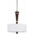 Triarch International Brady 3-light Brushed Steel and Wood Pendant Chandelier