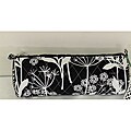 Laura Ashley Black Floral Cosmetic Bag