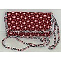 Laura Ashley Quilted Cotton Tri-fold Red/Black Polka Dot Clutch