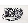 Laura Ashley Quilted Cotton Black Floral Tri-fold Clutch