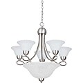 Eight Light Satin Nickel Pomona Chandelier