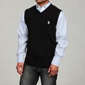 US Polo Men's Black Sweater Vest