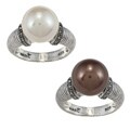 MARC Sterling Silver Faux Pearl and Marcasite Ring